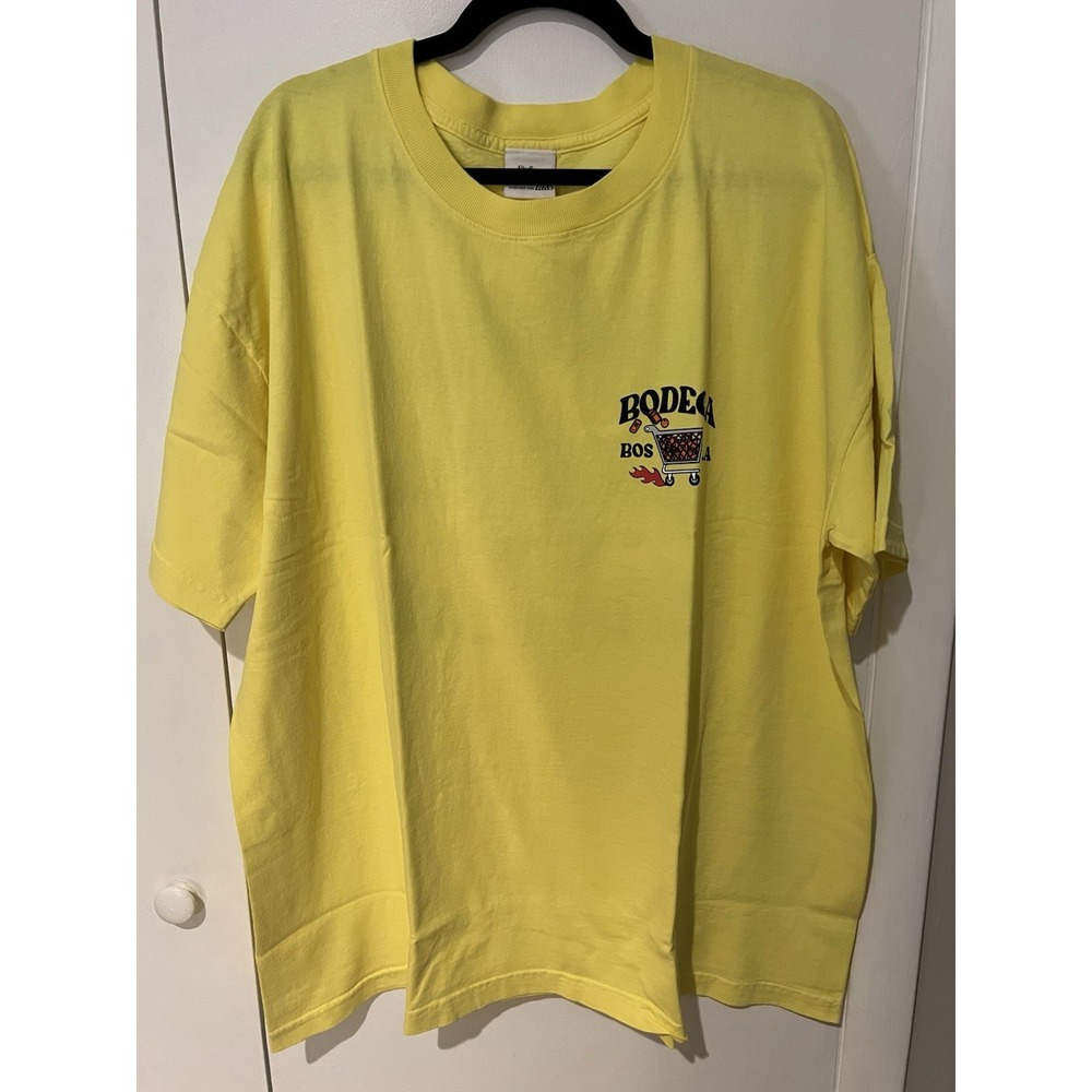 New Bodega‎ Spring Summer 2024 SS24 BOS LA Cart Club T-Shirt Yellow Size XXL